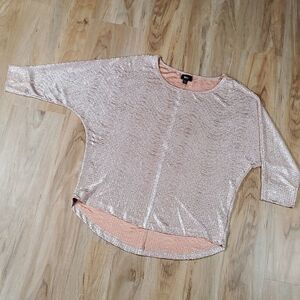 💜Mossimo Rose Gold Shimmery Batwing Top Medium